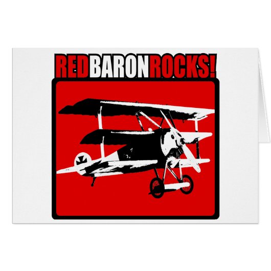 Red Baron Rocks! Cards (Front Horizontal)