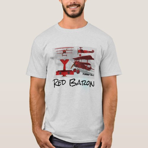 Red Barons Fokker triplane T_Shirt