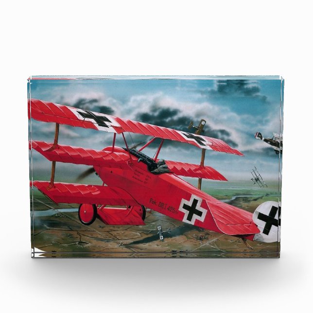 Red Baron's Triplane Acrylic Award (Front)
