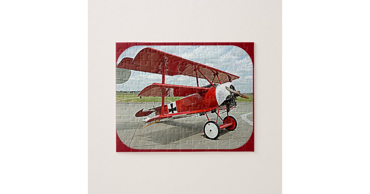 Red Baron's triplane Jigsaw Puzzle Zazzle