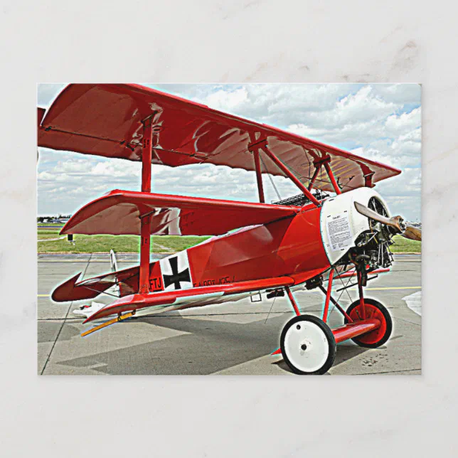 Red Baron's triplane Postcard | Zazzle