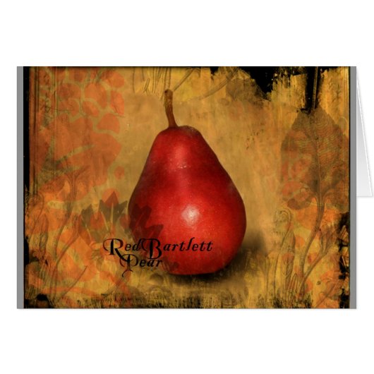 Red Bartlett Pear Cards (Front Horizontal)