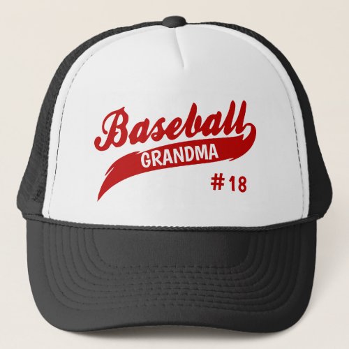 Red Baseball GRANDPARENT Trucker Hat