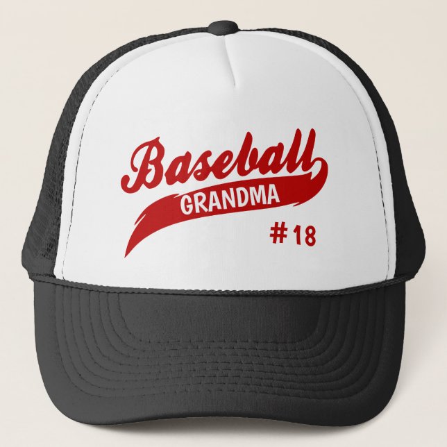 Red Baseball GRANDPARENT Trucker Hat (Front)