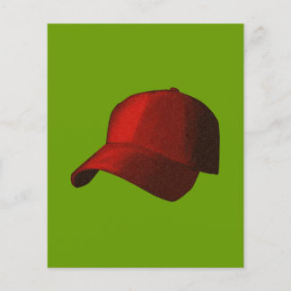 RED BASEBALL HAT CAP GRAPHIC FLYER