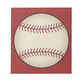Red Baseball Notepad