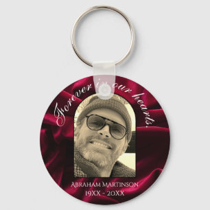 Red Basic In Loving Memory Keepsake Keychain