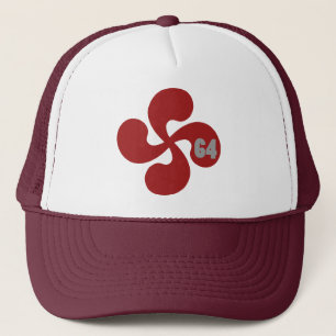 Red Basque crosses 64 Lauburu Trucker Hat