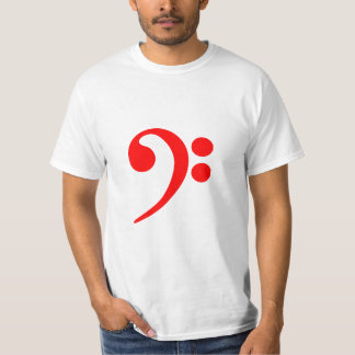 Red Bass Clef T Shirt Ready for You to Customize