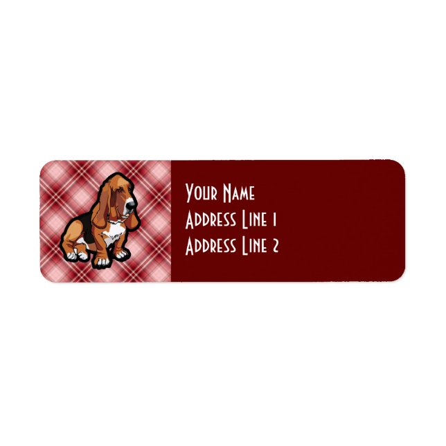 Red Basset Hound Label (Front)