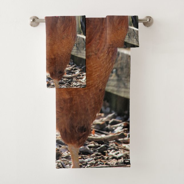 Red Bath Towel Set (Insitu)