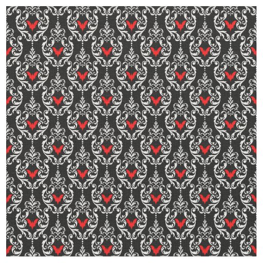 Red Bats  Fabric
