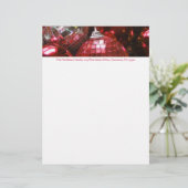 Red Baubles address letterhead red text (Standing Front)