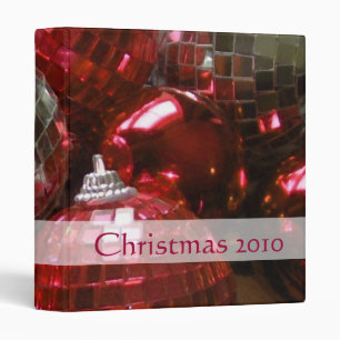 Red Baubles 'Christmas 2010' binder front