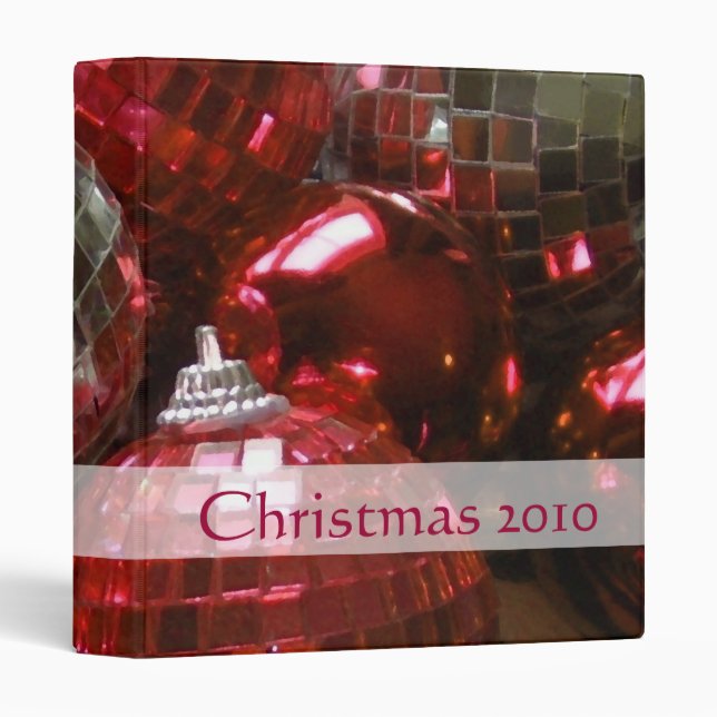 Red Baubles 'Christmas 2010' binder front (Front/Spine)