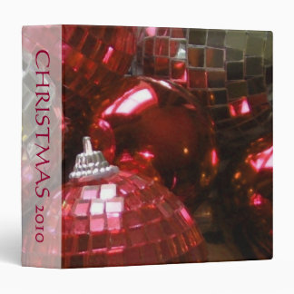Red Baubles 'Christmas 2010' binder spine