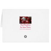 Red Baubles greetings card (Back Horizontal)