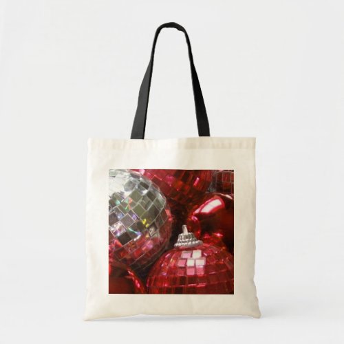 Red Baubles tote bag