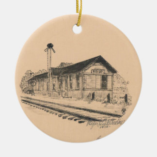 Red Bay Depot Ceramic Ornament