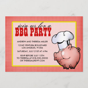 Red BBQ Party Invitation