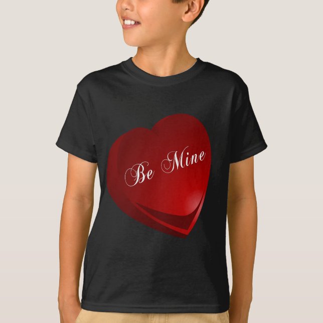 Red Be Mine Heart T-Shirt (Front)