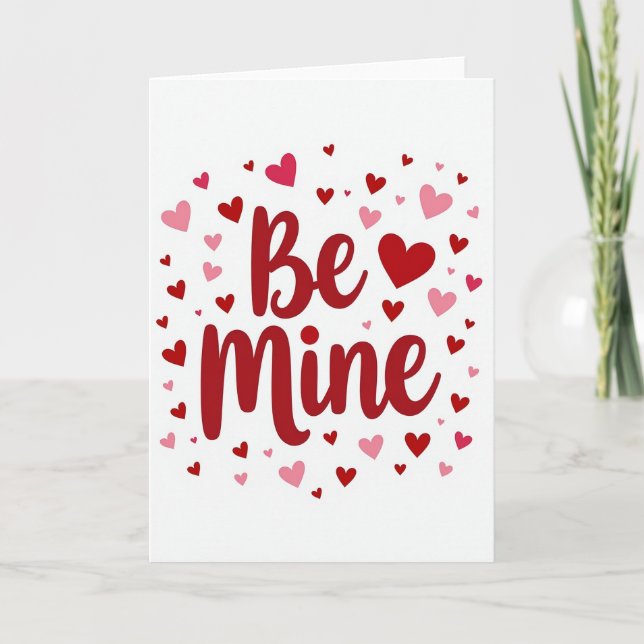 Red Be Mine Valentines Card (Front)