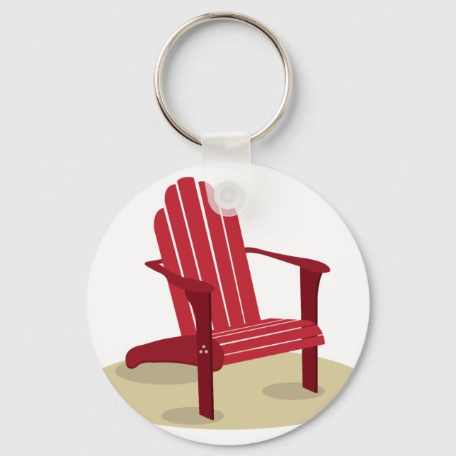 Red Beach Chair Keychain (Front)