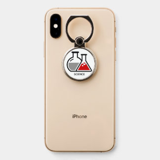 Red Beakers Chemistry Design Phone Ring Grip