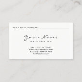 Red Bean Glitter Makeup Artist Lashes Black White Appointment Card (Back)