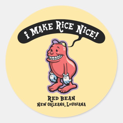 Red Bean III Classic Round Sticker