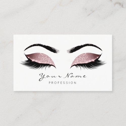 Red Bean Pink Makeup Artist Lashes Beauty Studio Appointment Card