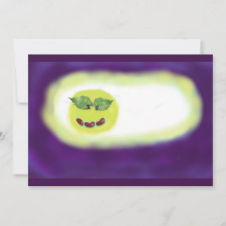 Red Beans and Grape Leaves Happy Face Thank You Card