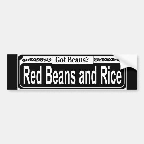 Red Beans and Rice Got Beans Street Sign Sticker