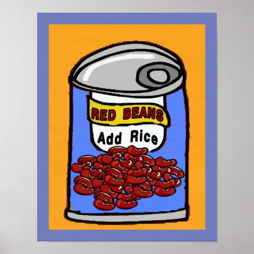 Red Beans Cartoon Poster