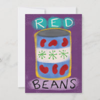 Red Beans In A Can Greeting Card