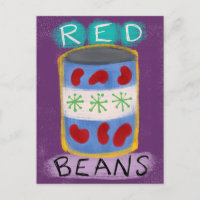 Red Beans In A Can Postcard
