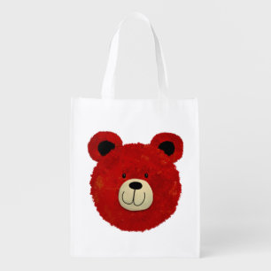 Red Bear Grocery Bag