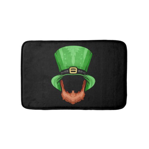 Red Beard And Green Hat For St Patricks Day Bath Mat