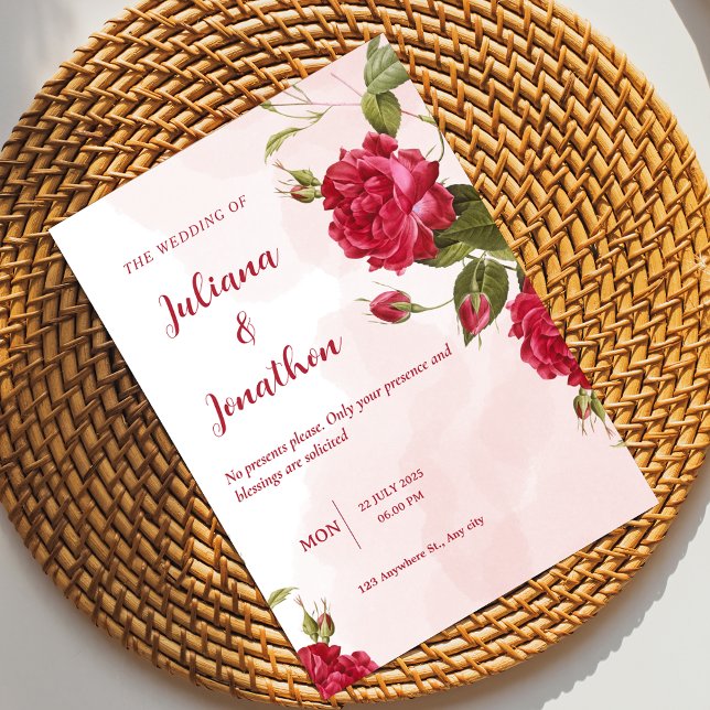 Red Beautiful Wedding Invitation (Creator Uploaded)