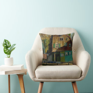 Red Bedding by Grant Wood Throw Pillow
