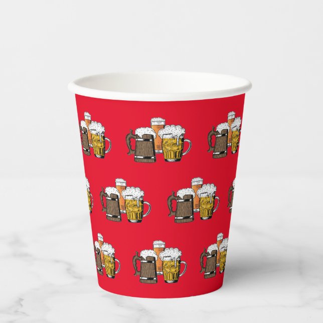 Red Beers Paper Cups (Front)