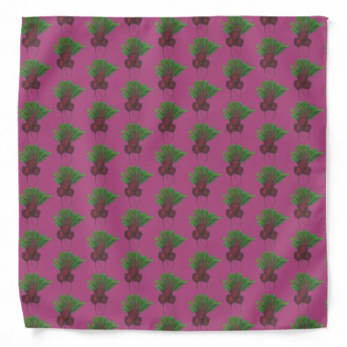 Red Beet Bunch Vegetable Vegetarian Gardening Food Bandana