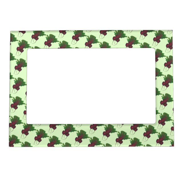 Red Beet Bunch Vegetable Vegetarian Gardening Food Magnetic Photo Frame (Front)