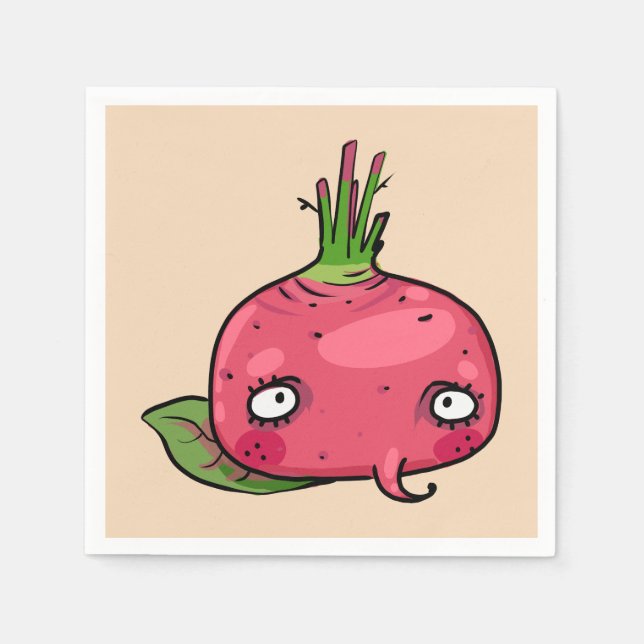 Red Beete beet Napkins (Front)