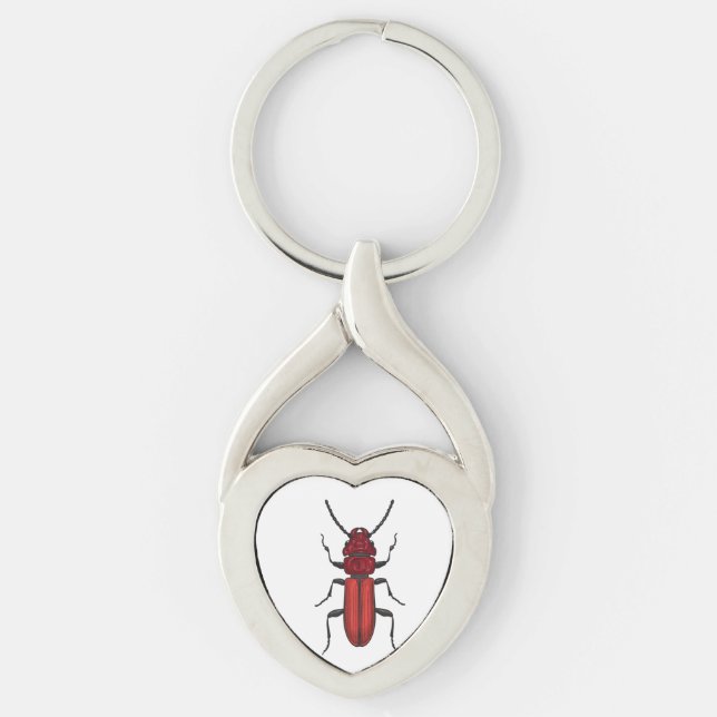 Red beetle keychain (Front)
