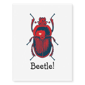 Red beetle temporary tattoos