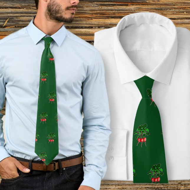 Red Beets Pattern Gardeners Neck Tie (Creator Uploaded)