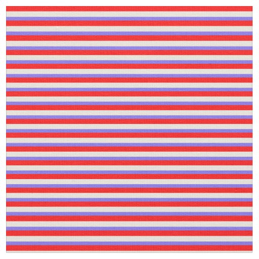 Red, Beige, and Medium Slate Blue Stripes Fabric
