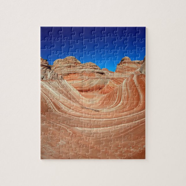 Red, Beige and yellow striping in wind  and Jigsaw Puzzle (Vertical)