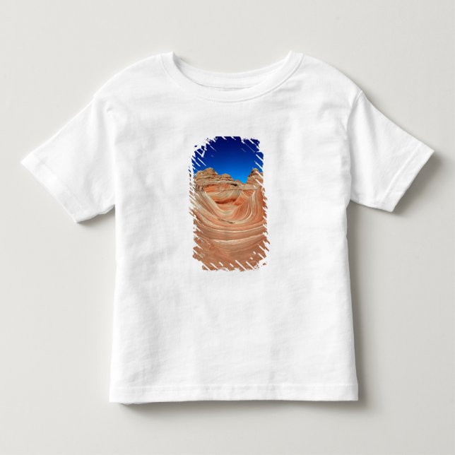 Red, Beige and yellow striping in wind  and Toddler T-shirt (Front)